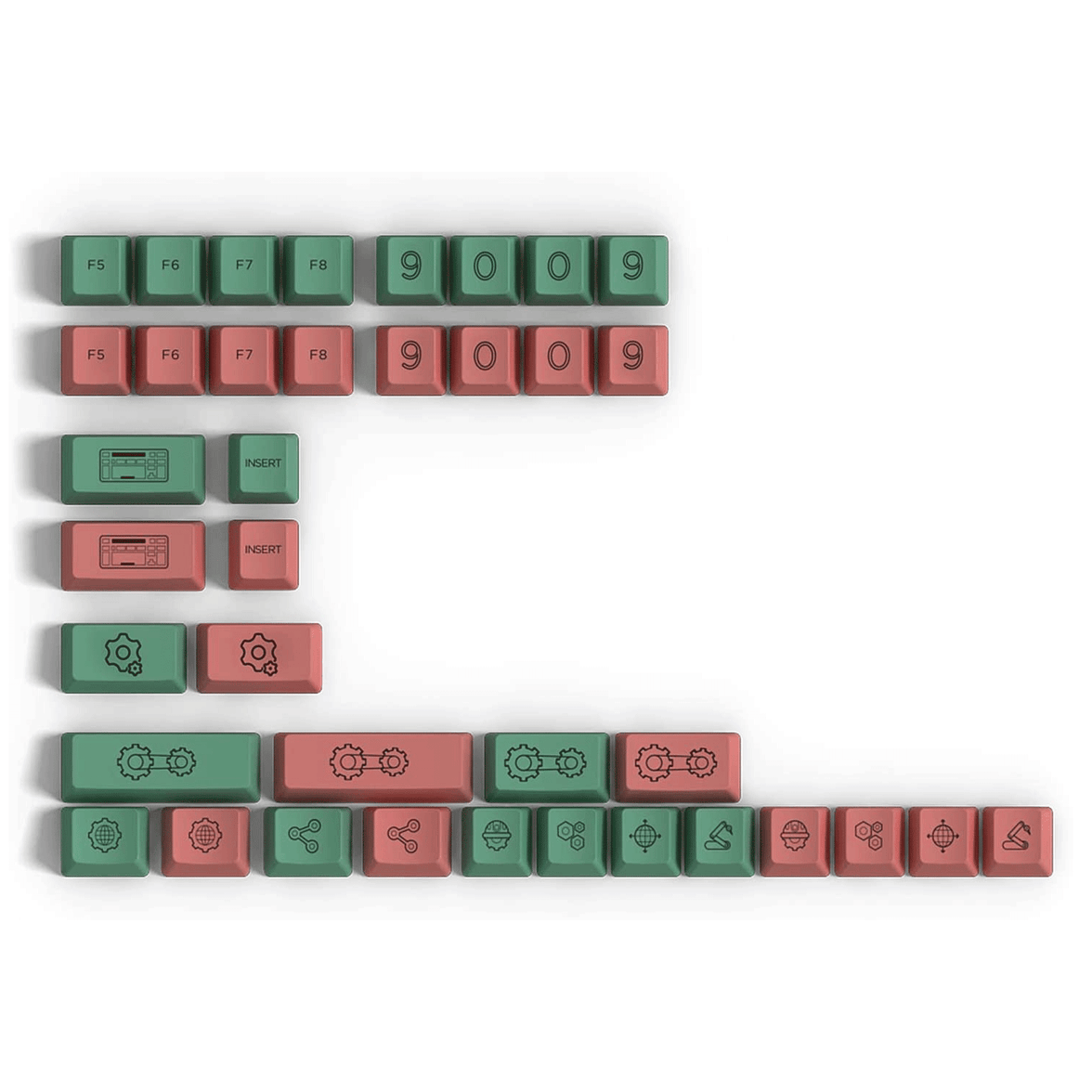 AKKO 9009 Retro R2 Industrial Style Novelty Keycaps (38-Key)