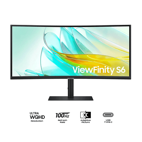 Samsung Viewfinity S6 LS34C650UAEXXP 34" UWQHD (3440x1440) 100Hz HDR10 5ms VA Curved Monitor