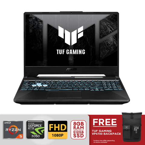 ASUS TUF Gaming A15 15" Ryzen 5 7535HS 8gb/512gb RTX 3050 Graphite Black with free  TUF Gaming VP4700 Backpack