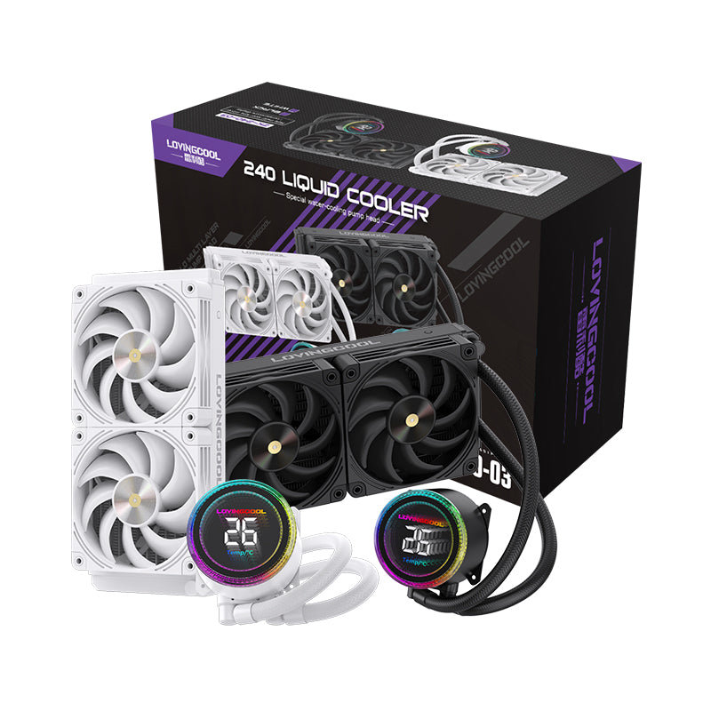 Lovingcool 240mm ARGB Liquid Cooler with Temp Screen