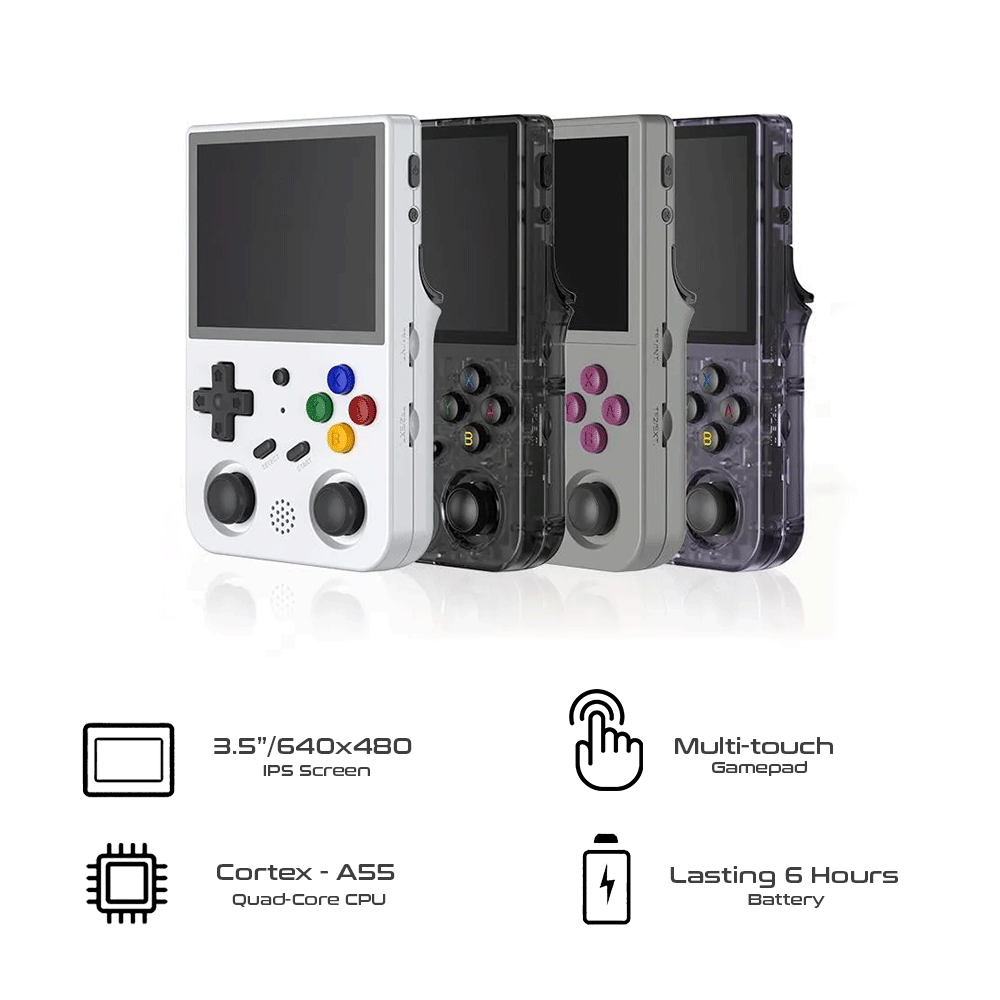ANBERNIC RG353V Retro Handheld Gaming Console 3.5” iPS Multi-Touch Screen LPDDR4 Android & Linux Wi-Fi Game Player