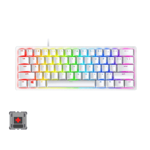 Razer Huntsman Mini 60% Optical Gaming Keyboard (Mercury Edition)  [Red Linear Switches]