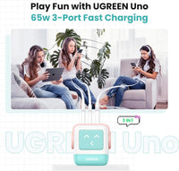 UGREEN Mini Robot 65W 3-Port PD GAN Fast Charger