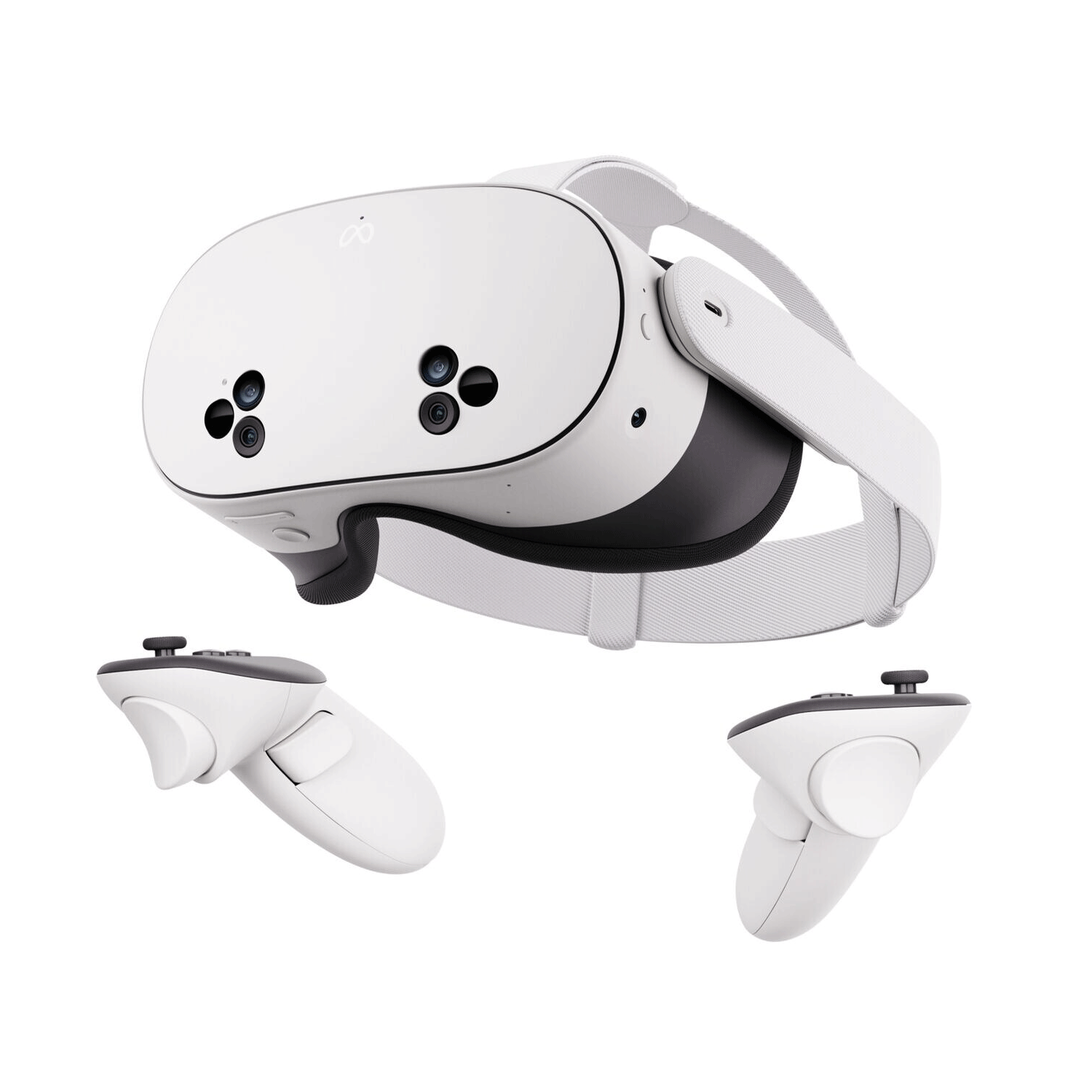 MetaQuest with controllers front