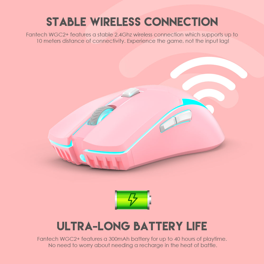 Fantech Venom II Wireless Gaming Mouse Pink Vibe Edition (WGC2)