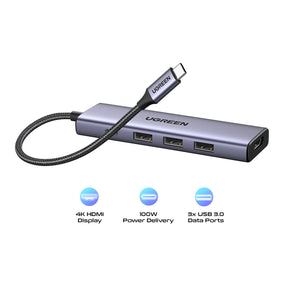UGREEN USB-C 5-In-1 Multifunction Adapter - 15cm [CM511/15596]