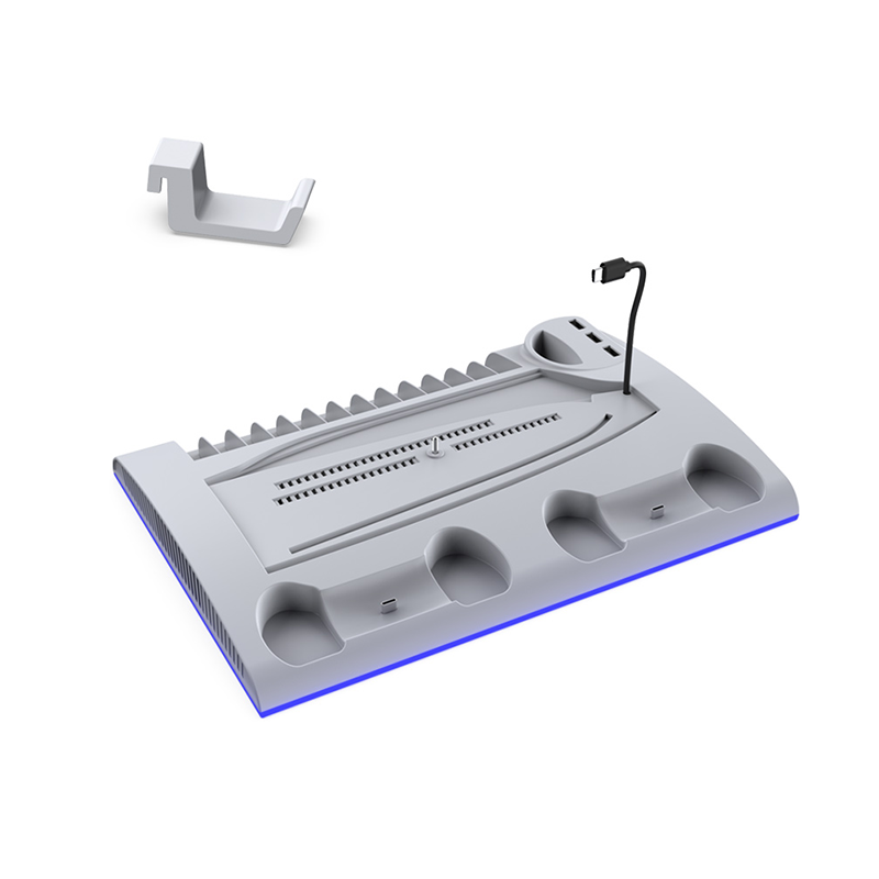 Hozkaii Multifunctional RGB Stand for PS5 Slim/Pro (White) HP5-5002