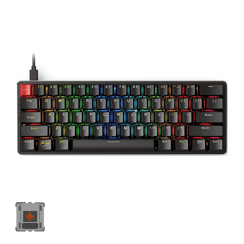 Glorious PC Gaming Race Modular Mechanical Keyboard GMMK Compact (Brown Switches) (Black)