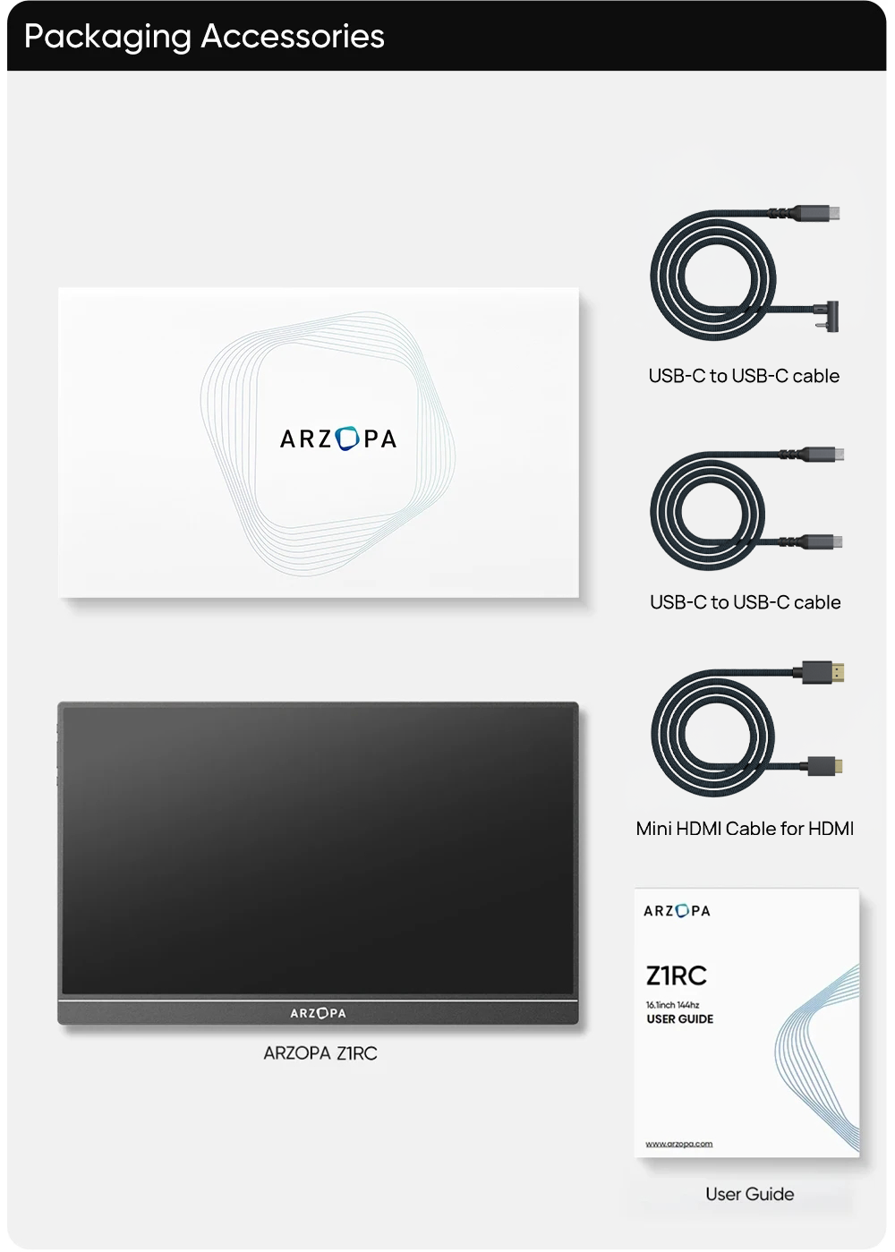 [PRE-ORDER] ARZOPA Z1RC Portable Monitor