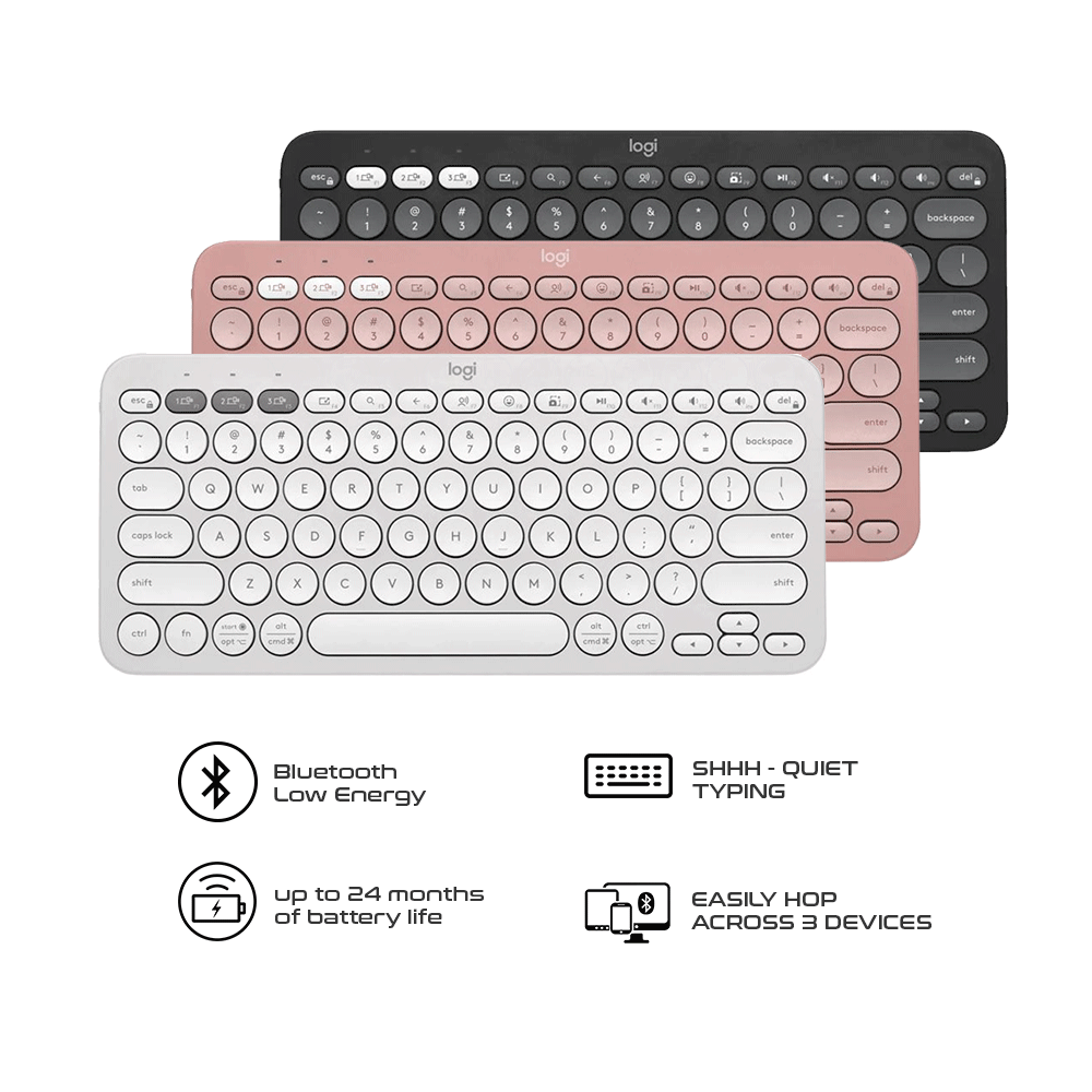 Logitech K380S Pebble Keys 2 Keyboard Tonal