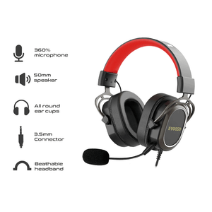 E-Yooso H2722D Gaming Headset for PC/ PlayStation/ Xbox/ Mobile [Black]