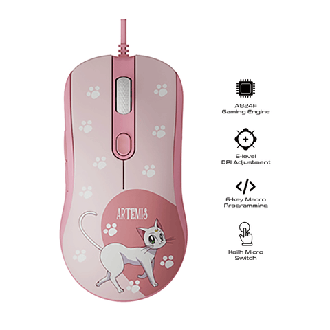 Akko AG325C Sailor Moon Artemis Wired Gaming Mouse