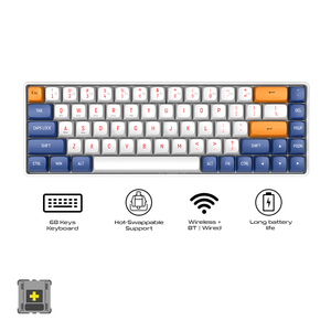 Darkflash GD68 Three-Mode Connectivity Wired and Wireless Mechanical Keyboard Starry Blue [Yellow Switch]
