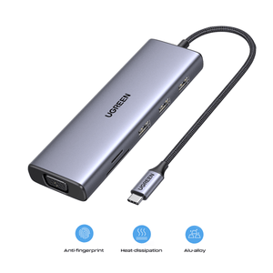 UGREEN USB-C 9-In-1 Multifunction Adapter - 15cm [CM498/15600]