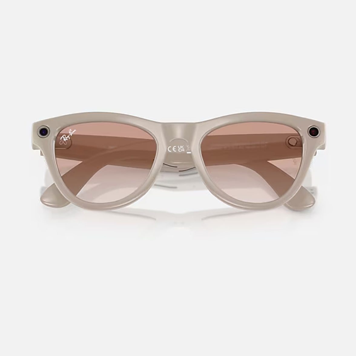 Ray-Ban Meta Skyler Smart Glasses w/ Meta Ai Pink Lense / Shiny Chalk Gray