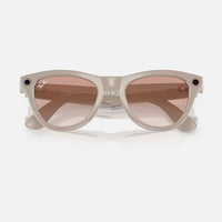Ray-Ban Meta Skyler Smart Glasses w/ Meta Ai Pink Lense / Shiny Chalk Gray