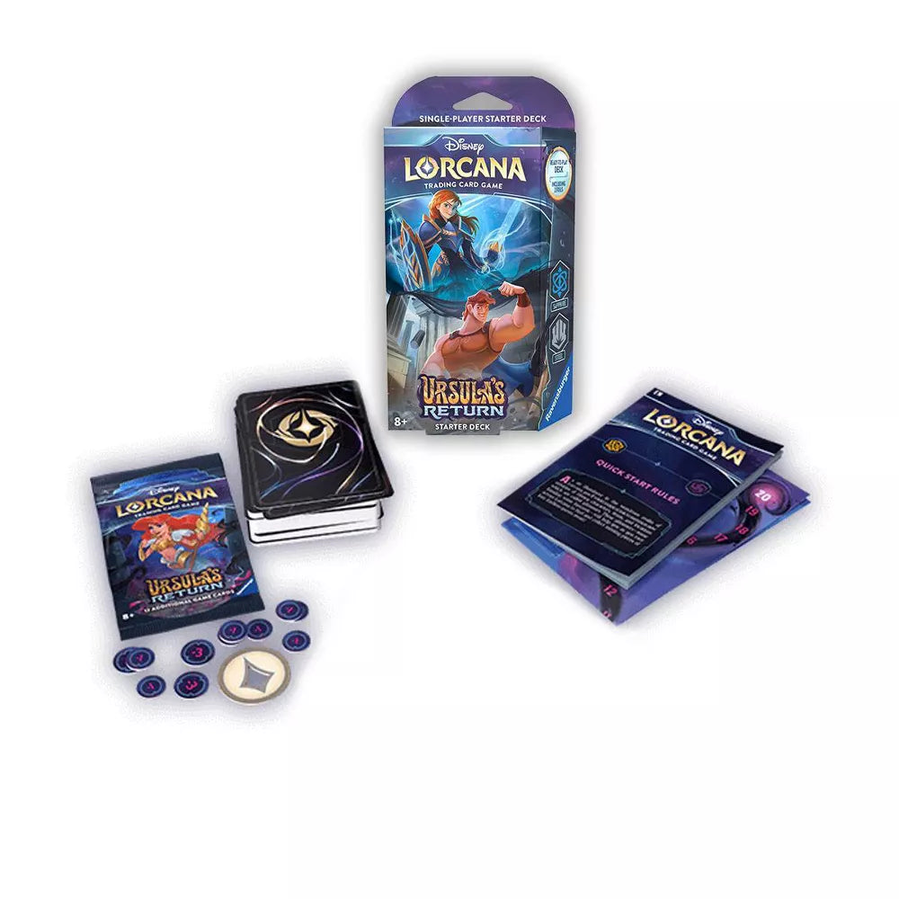 Disney Lorcana TCG: Ursula's Return Single-Player Starter Deck (Sapphire/Steel)