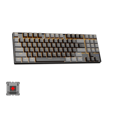 E-YOSOO Z-13 89 Keys Single Light Mechanical Gaming Keyboard [Grey/Black] [Red Switch]