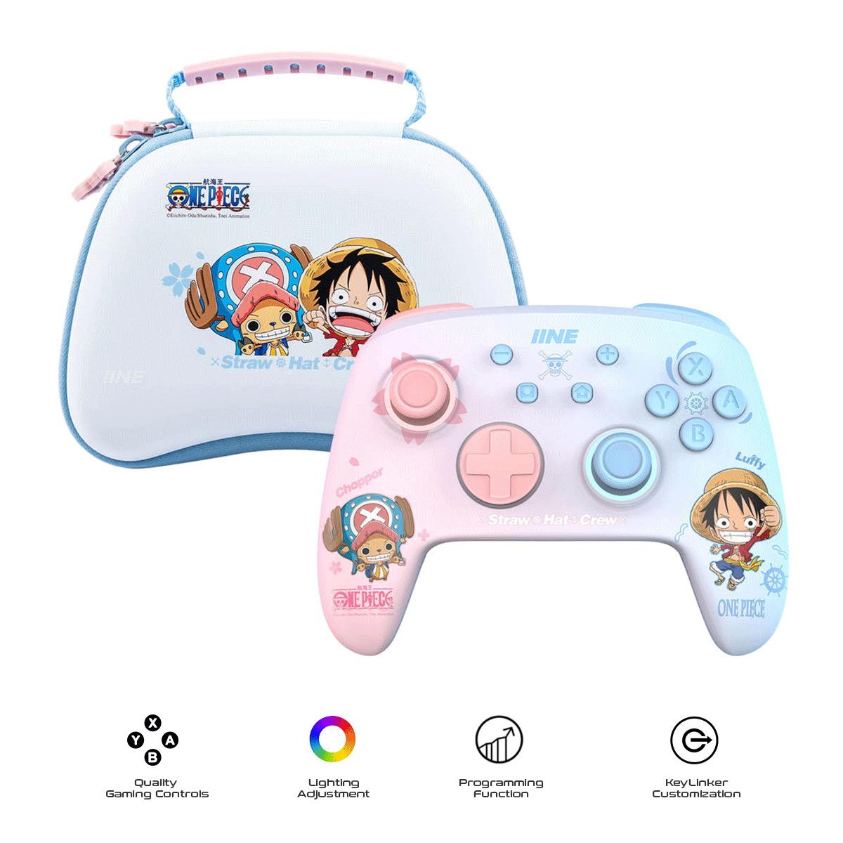 IINE Storage and Wireless Pro Controller Luffy & Chopper for NSW/PC/RO ...