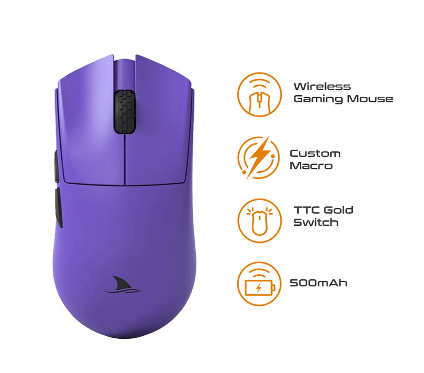 Darmoshark M3s Mini Varun Wireless Gaming Mouse [Purple]