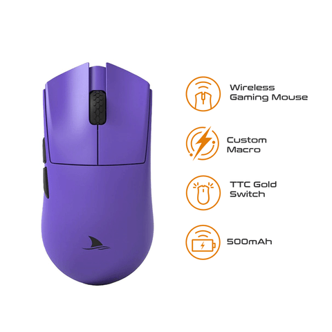 Darmoshark M3s Mini Varun Wireless Gaming Mouse [Purple]