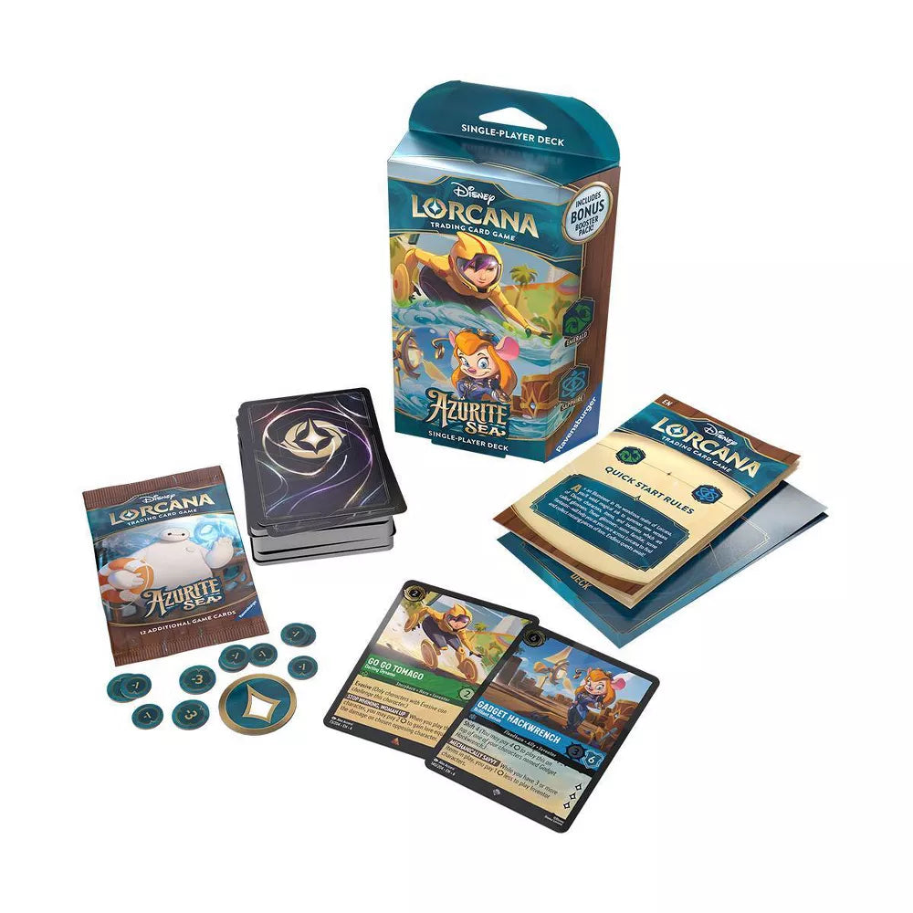 Disney Lorcana TCG: Azurite Sea Single-Player Starter Deck (Emerald/Sapphire)