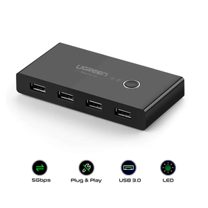 UGREEN 4-Port USB 3.0 Sharing Switch Box (Black) [US216/30768]