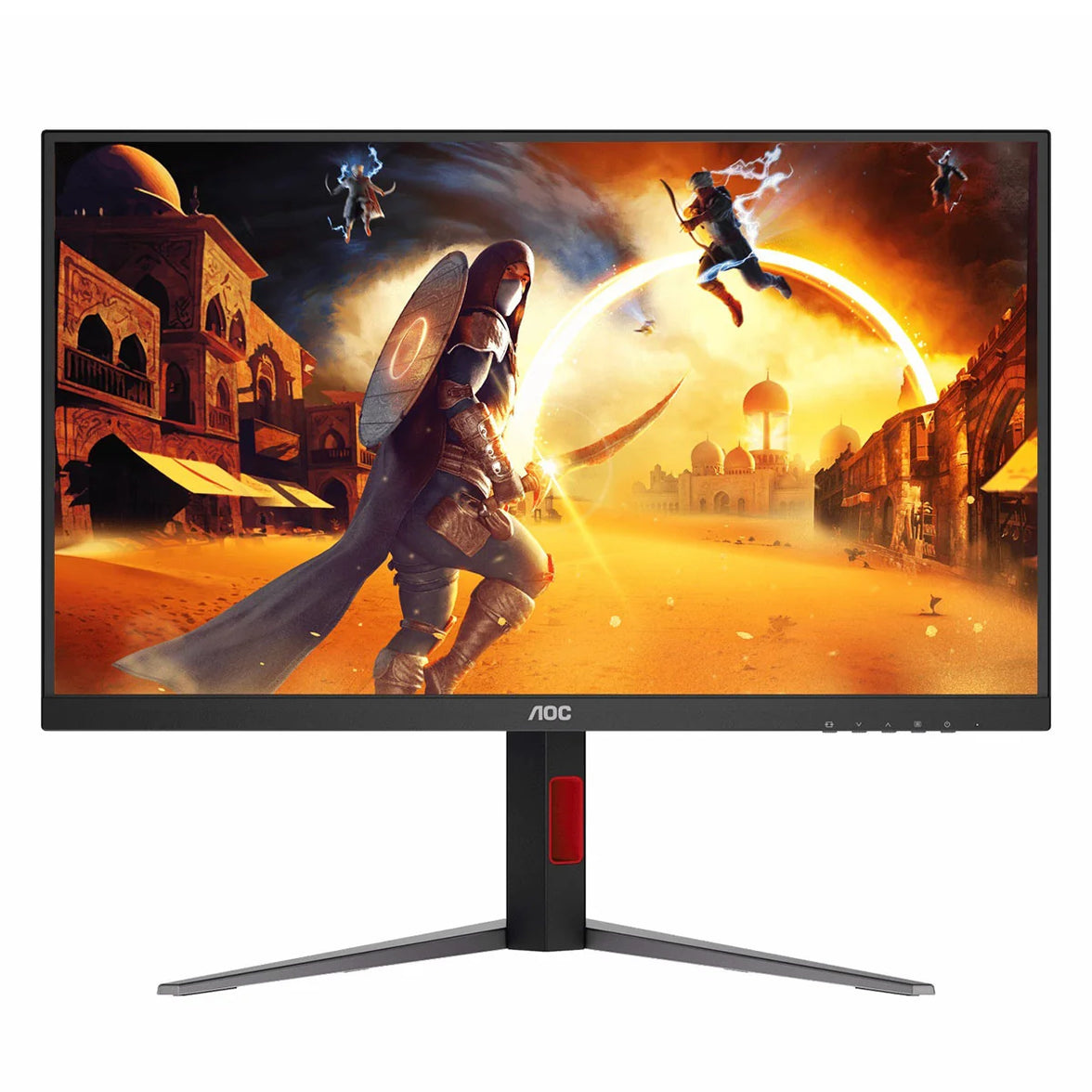 AOC U27G4/71 27" UHD (3840x2160) Dual Mode (FHD @ 320Hz or UHD @ 160Hz) 0.5ms MPRT Adaptive-Sync Fast IPS Gaming Monitor with Tilt, Pivot, Swivel & Height Adjustment (Black/Red)