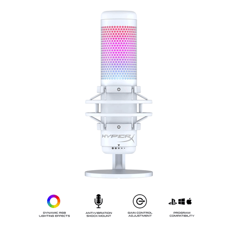 HyperX QuadCast S RGB USB Condenser Microphone HMIQIS-XX-RG/G [White]