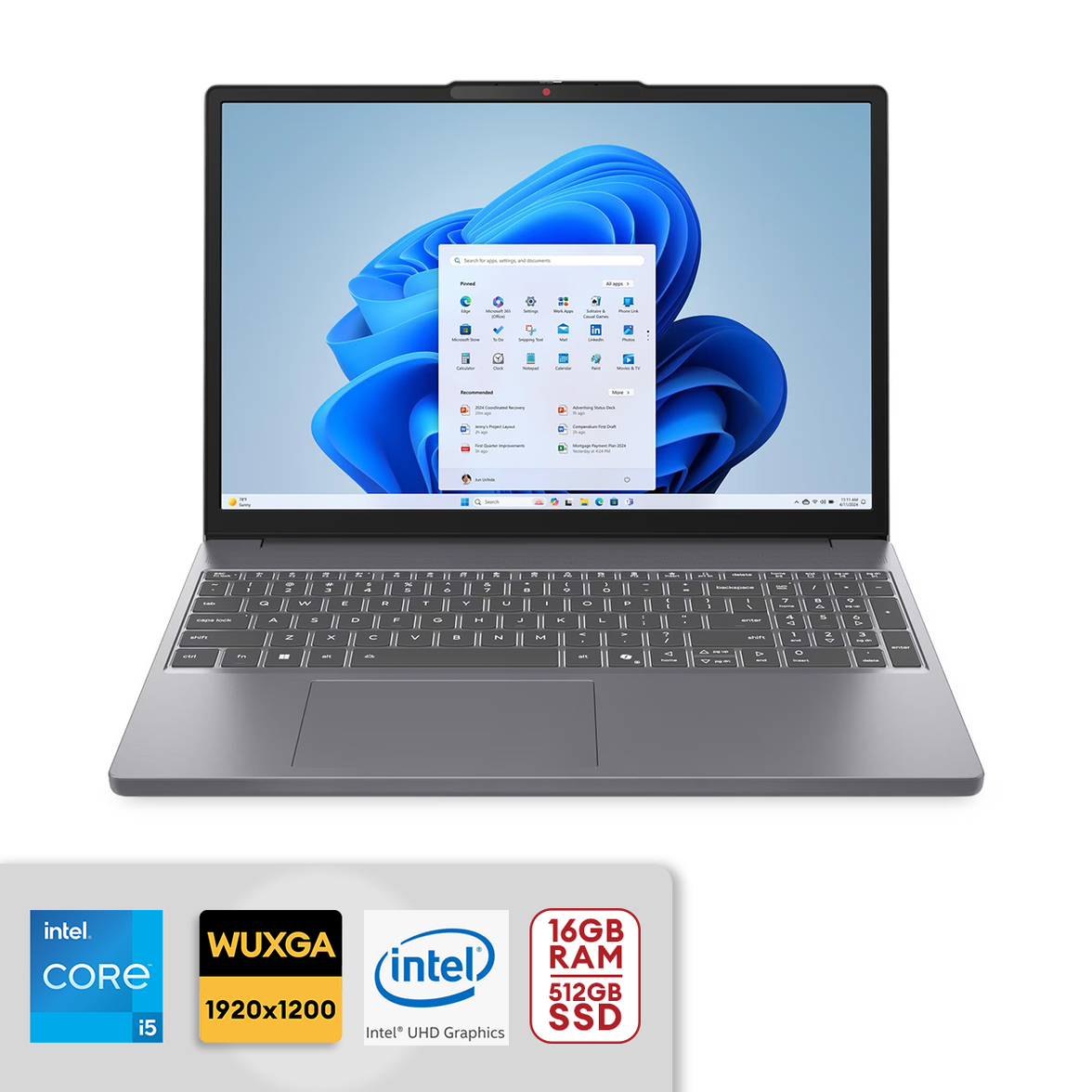 Lenovo IdeaPad Slim 3 15IRH10 WUXGA 15.3” Intel Core i5-13420H 8GB DDR5 512GB NVMe SSD Intel UHD Graphics FreeDOS Luna Grey