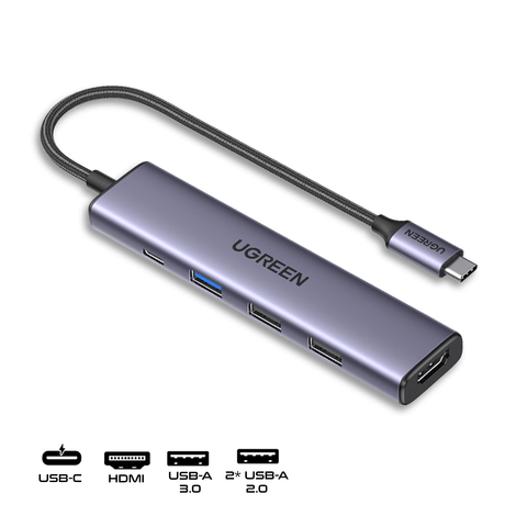 Ugreen USB-C 5-in-1 Port Hub (Space Gray) [CM478/15495]