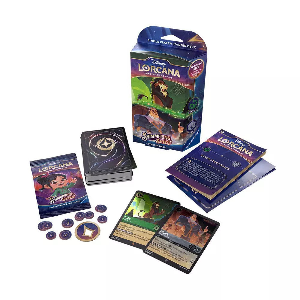 Disney Lorcana TCG: Shimmering Skies Single-Player Starter Deck (Emerald/Steel)