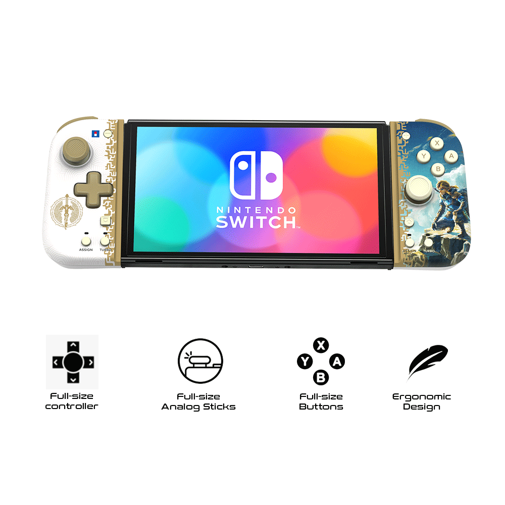 Hori Split Pad Controller The Legend Of Zelda Tears Of The Kingdom for Switch V2/OLED NSW-433A