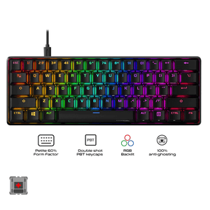 HyperX Alloy Origins 60 Keyboard HKBO1S-RB-US/G 4P5N4AA Red Switch