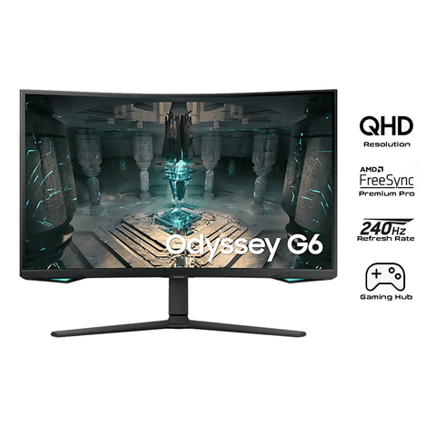 Samsung Odyssey G6 LS32BG652EEXXP 32" QHD 240Hz 1ms Smart Gaming Monitor