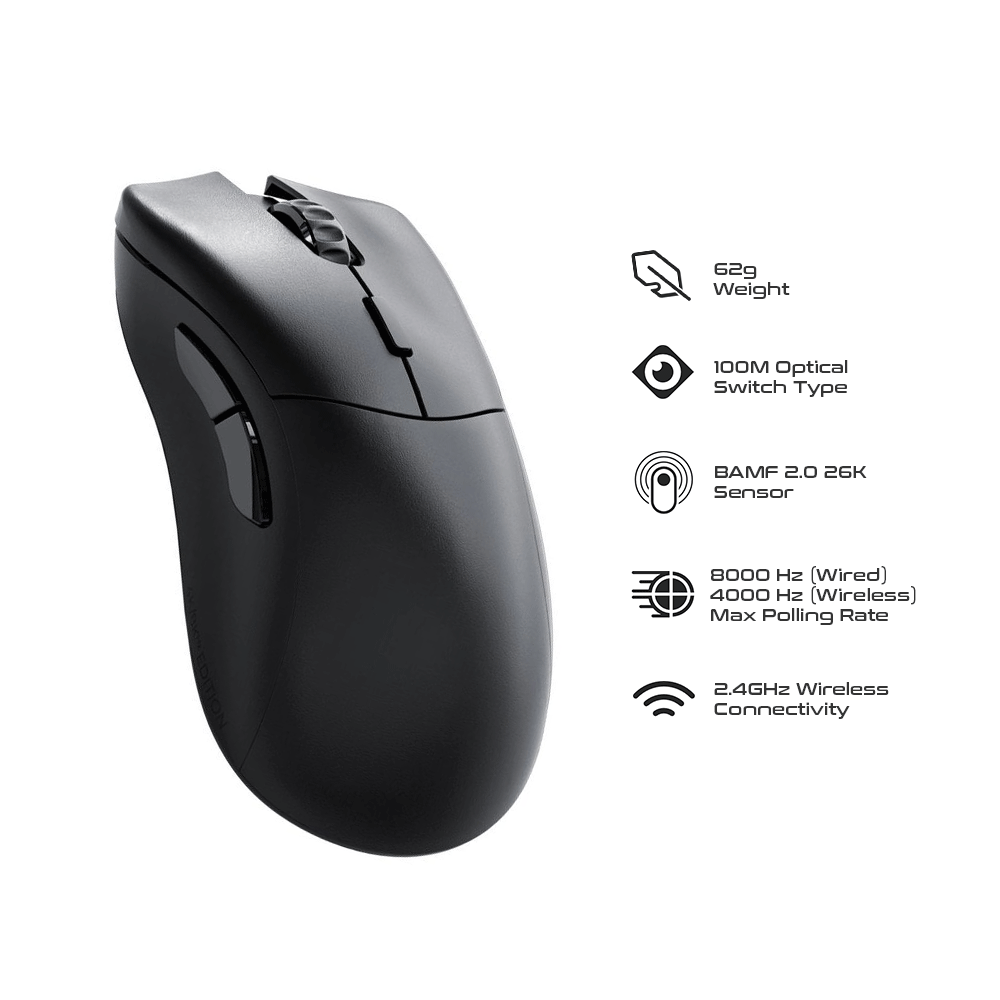 Glorious Model D 2 Pro 4K/8K Polling Wireless Gaming Mouse [Black ...