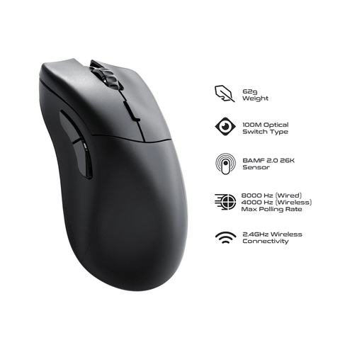 Glorious Model D 2 Pro 4K/8K Polling Wireless Gaming Mouse [Black]