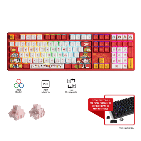 Akko Hello Kitty 5108S Peking Opera A RGB Wired Hot Swappable Mechanical Keyboard