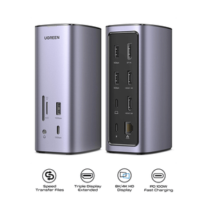 UGREEN USB-C 12-1 Multifunction Docking Station Pro Gray [CM555/90325]