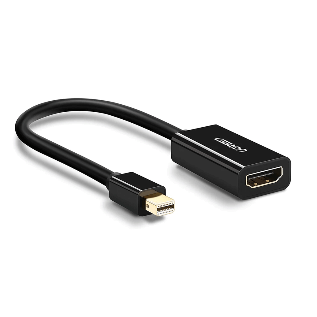 UGREEN Mini DP To HDMI Female Converter 1080P - 25CM (Black) [MD112/10461]