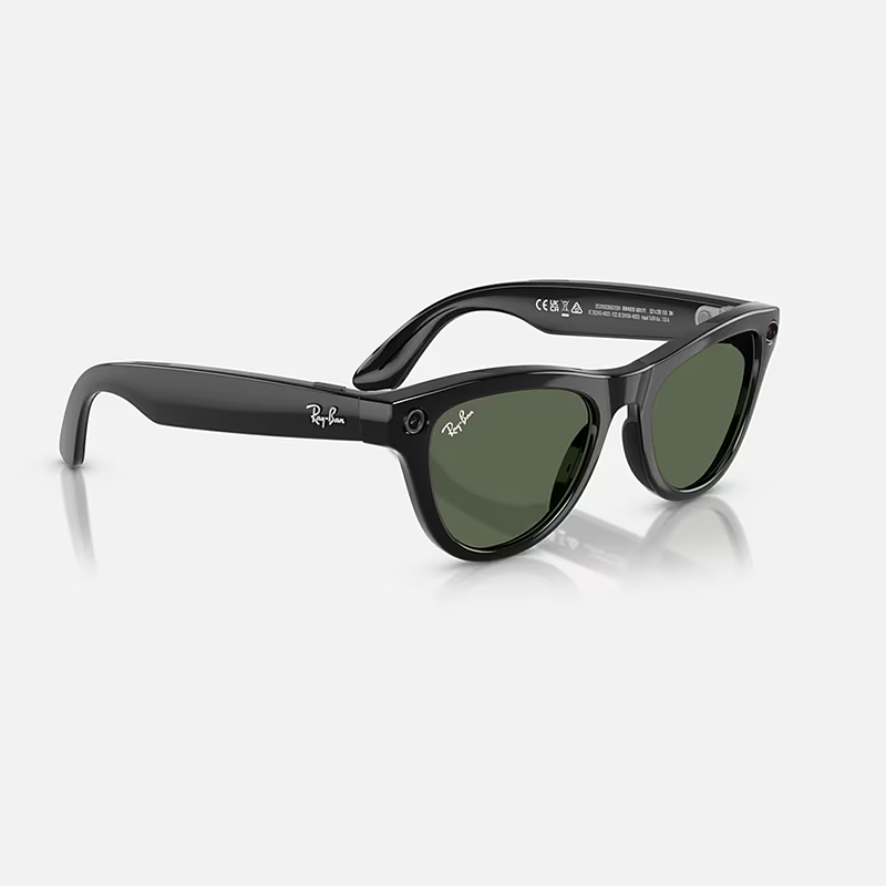 Ray-Ban Meta Skyler Smart Glasses w/ Meta AI G-15 Green Lens / Shiny Black US