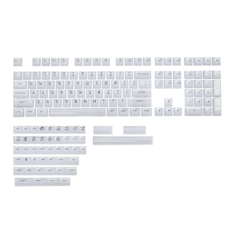 AKKO Clear Full Transparent Keycaps Set ASA 155 Keys