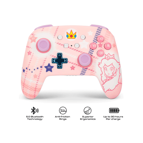 Power A Enhanced Wireless Controller for Nintendo Switch [Princess Peach Plaid]