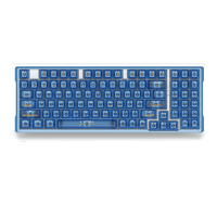 E-Yooso Z-94J Tri-Mode RGB 94 Keys Hot Swappable Mechanical Keyboard Clear Blue Linear [White Switch]