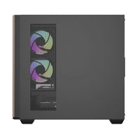 DarkFlash DS900WS Tempered Glass Wood-Inspired Front ATX PC Case (Black)