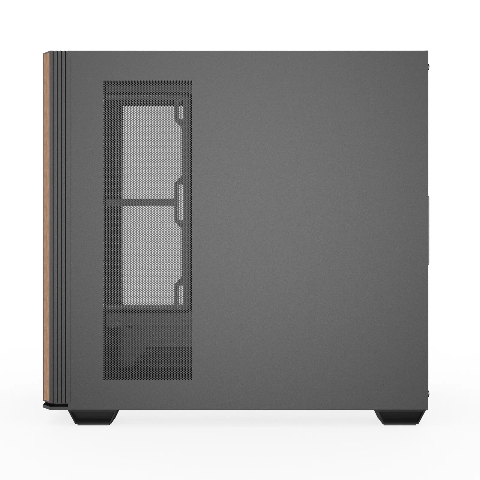 DarkFlash DS900WS Tempered Glass Wood-Inspired Front ATX PC Case (Black)