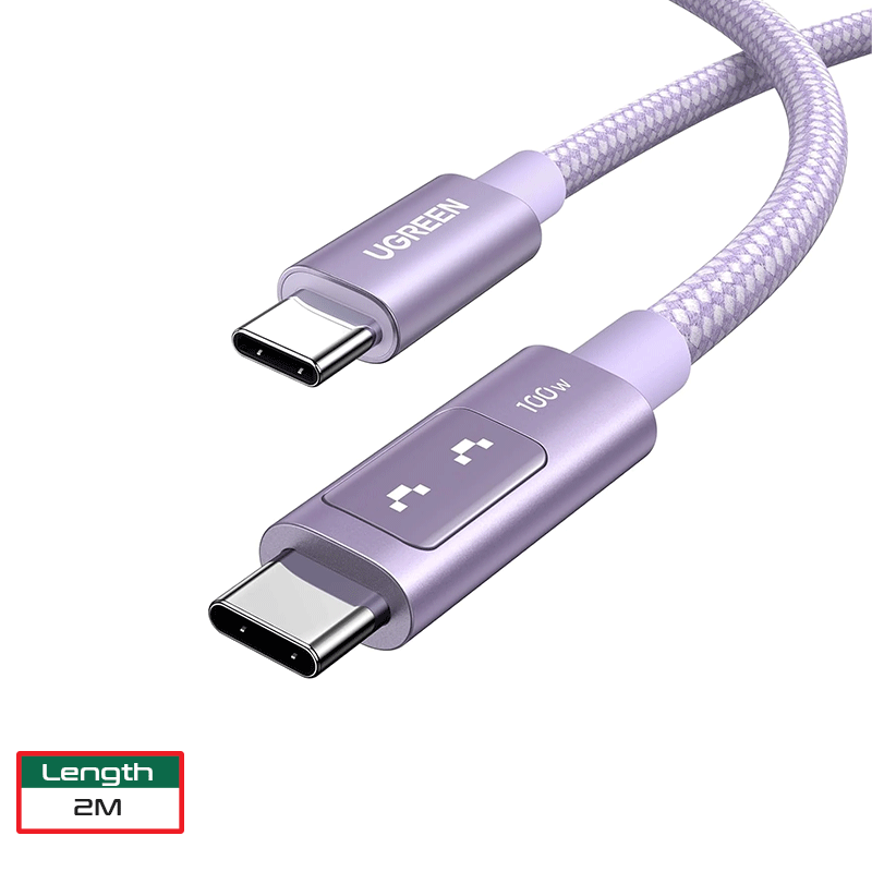 Ugreen Uno USB-C To USB-C PD 100W Fast Charging Cable Purple L509