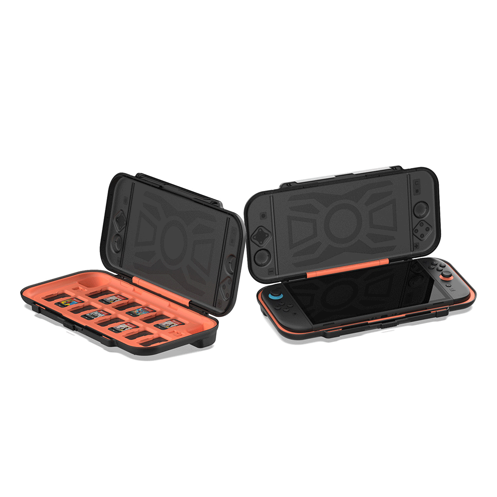 Dobe Game + Console Storage Case for Nintendo Switch 2 Black-Orange TNS-51112
