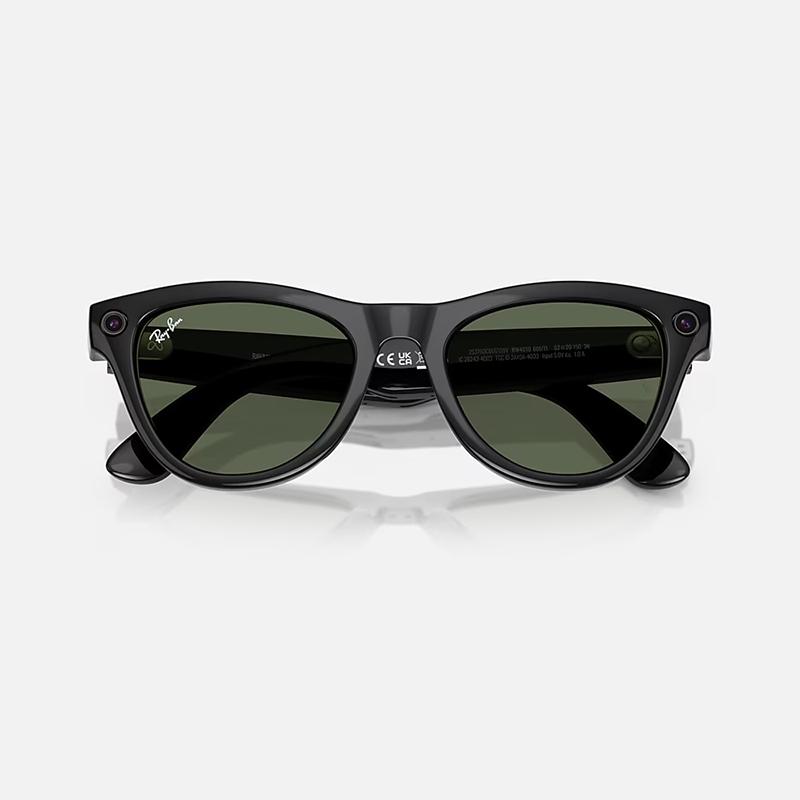 Ray-Ban Meta Skyler Smart Glasses w/ Meta AI G-15 Green Lens / Shiny Black US