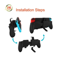 JYS Universal Handle grip for Switch OLED/Switch/Lite [Black] [NS183]